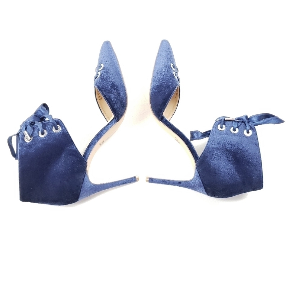 Badgley mischka jewel velvet laluna lace corset ankle heels size 10 - Picture 6 of 10
